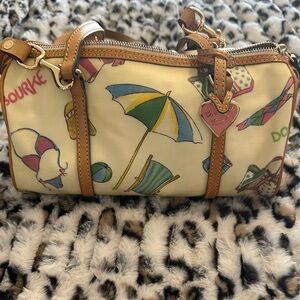 Dooney & Bourke Cream and Brown Mini Bag